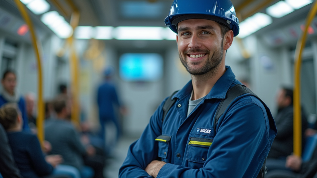 Technicien en train d