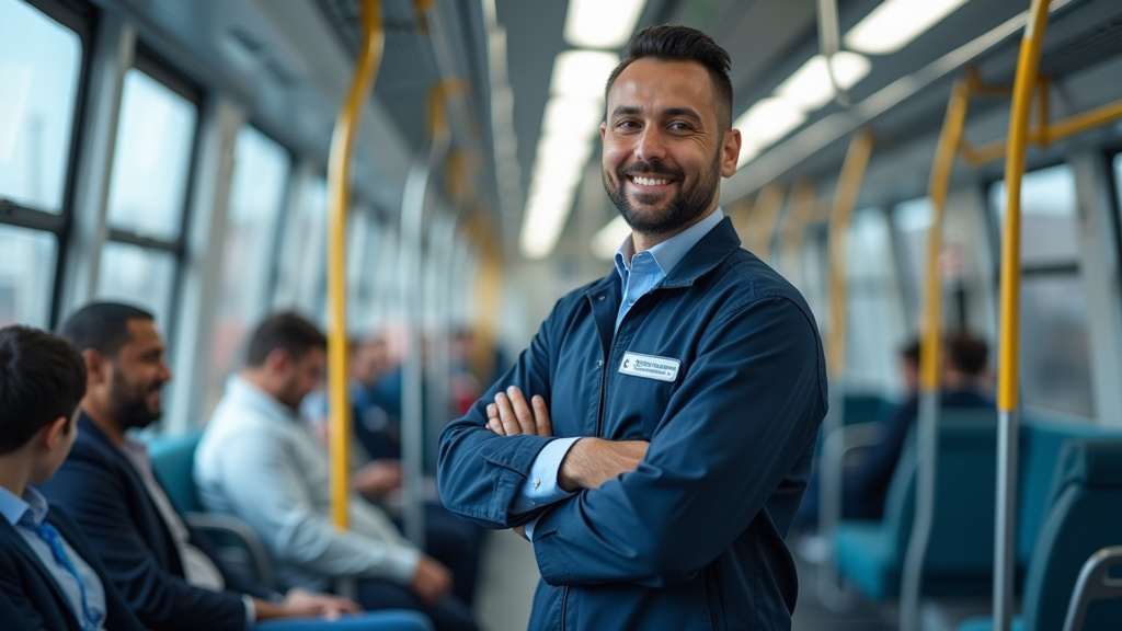 Technicien en train d