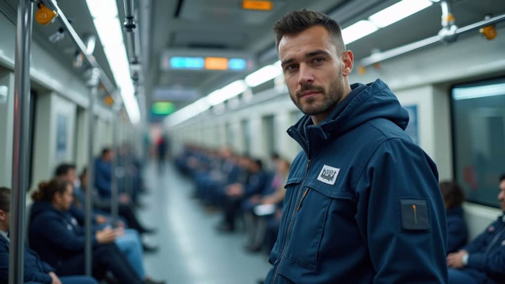 Technicien en train d