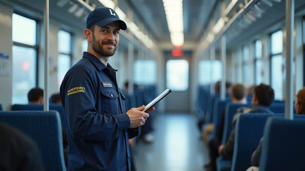 Technicien en train d