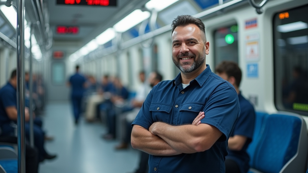 Technicien en train d