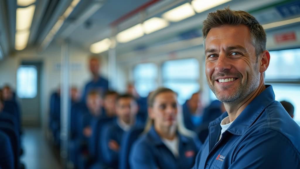 Technicien en train d