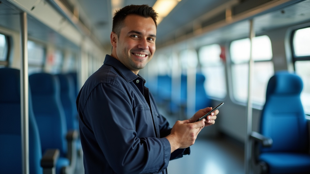 Technicien en train d