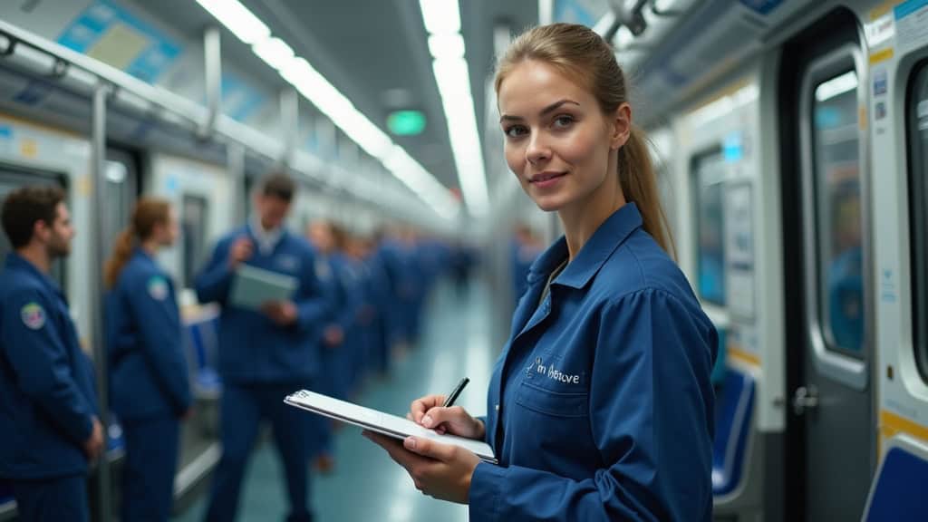 Technicien en train d