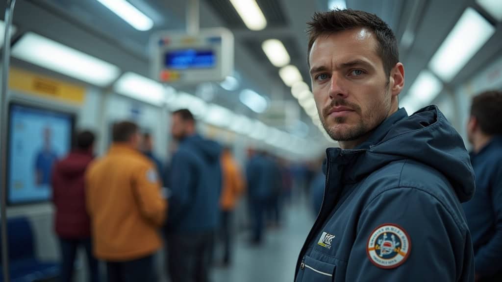 Technicien en train d