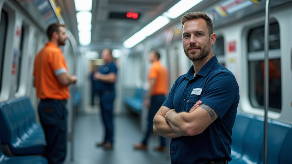 Technicien en train d