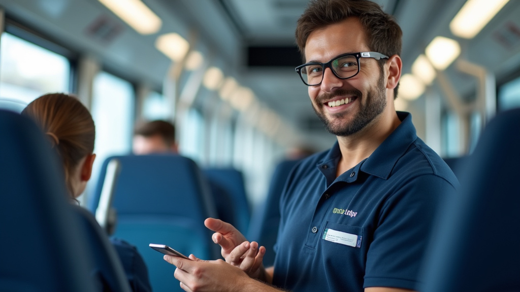 Technicien en train d