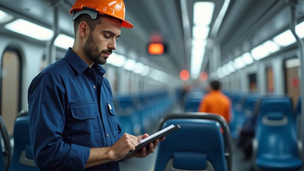 Technicien en train d