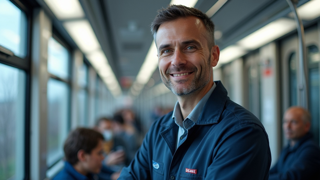 Technicien en train d