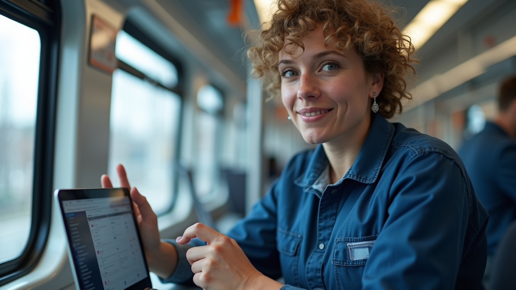 Technicien en train d