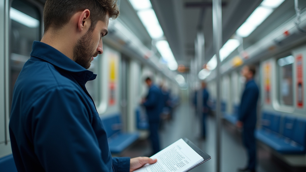 Technicien en train d