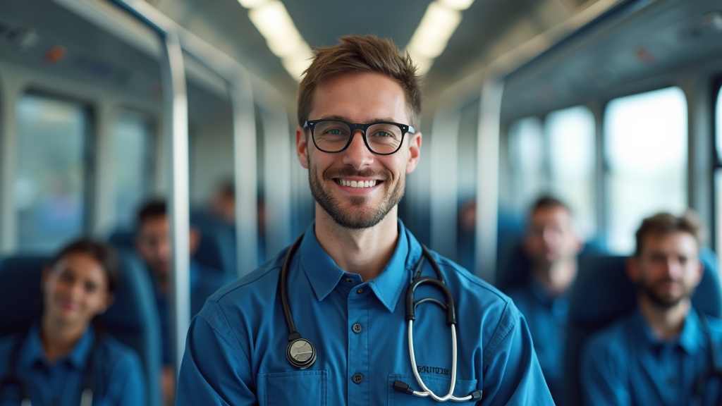 Technicien en train d