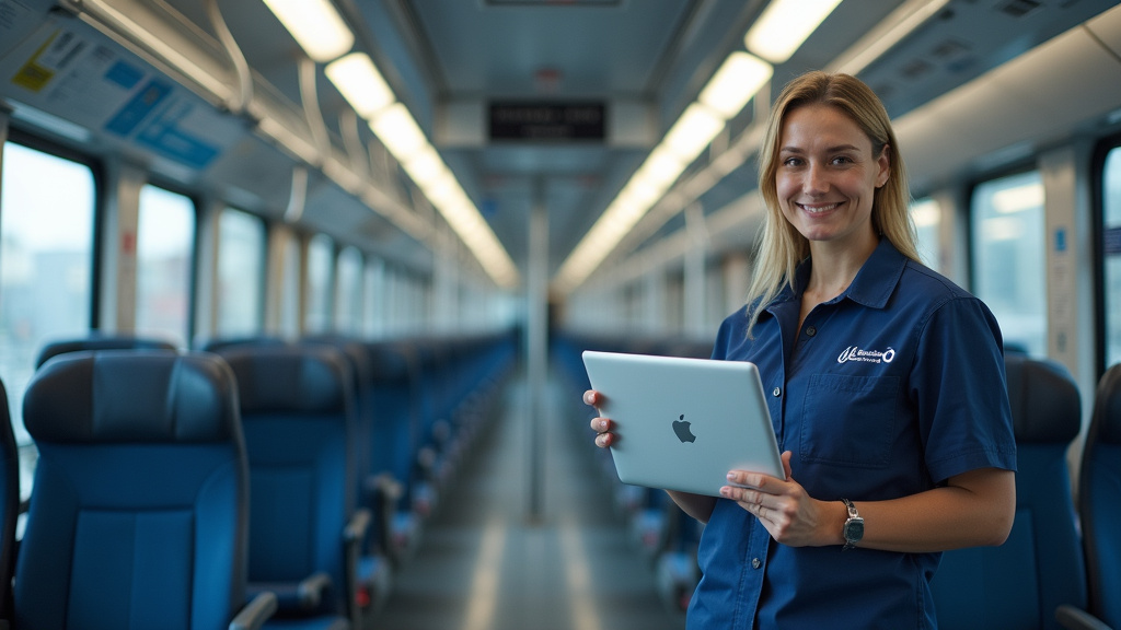 Technicien en train d