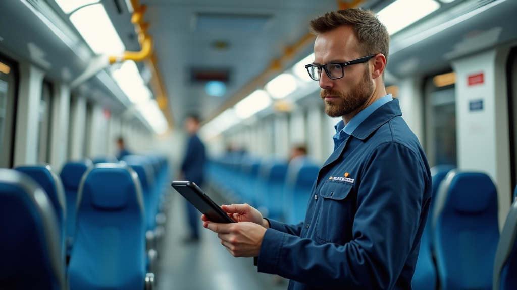 Technicien en train d