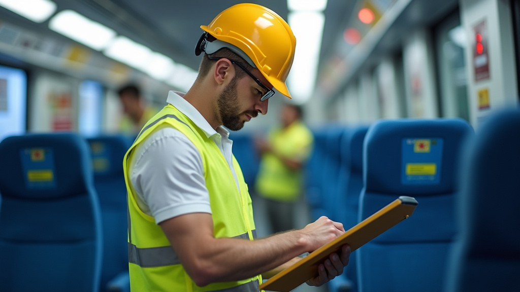 Technicien en train d