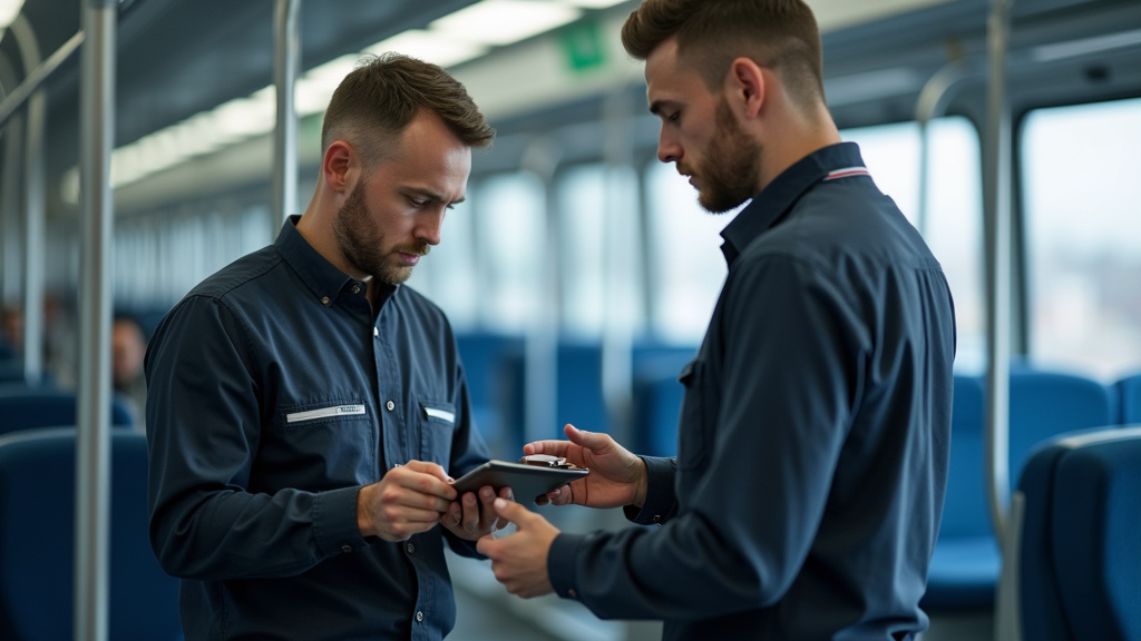Technicien en train d