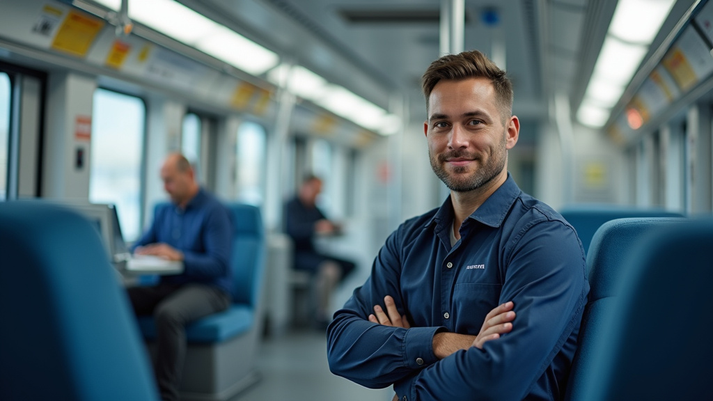 Technicien en train d