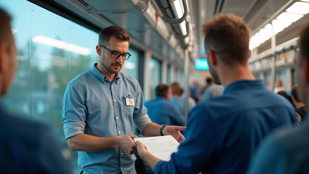 Technicien en train d