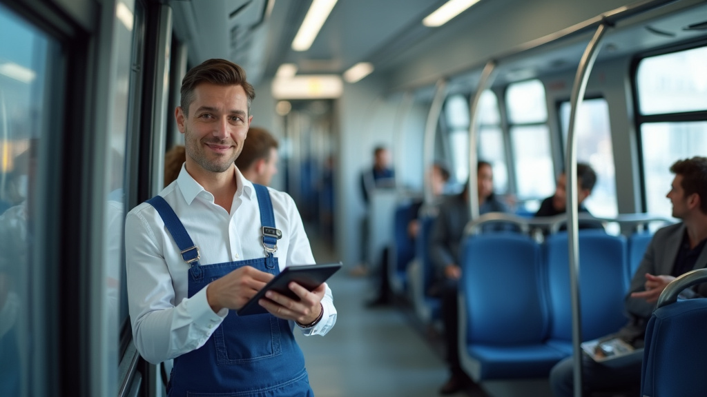 Technicien en train d