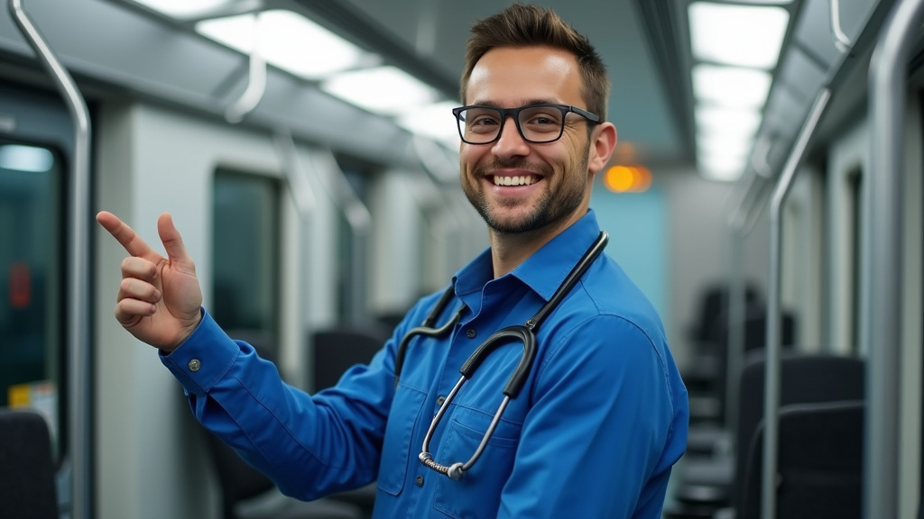 Technicien en train d