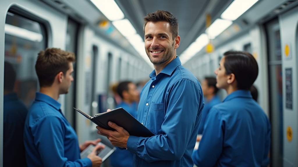 Technicien en train d