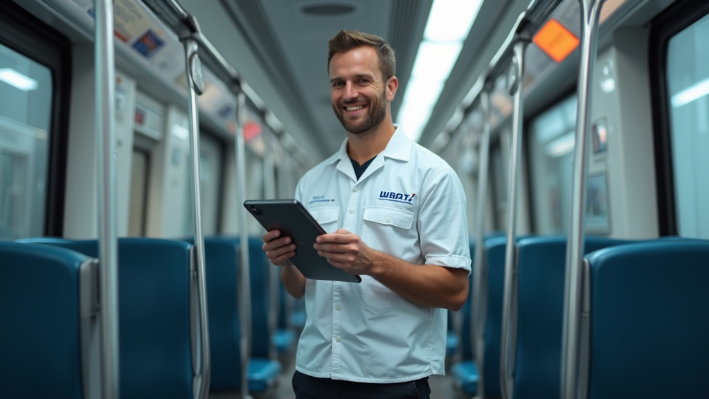 Technicien en train d