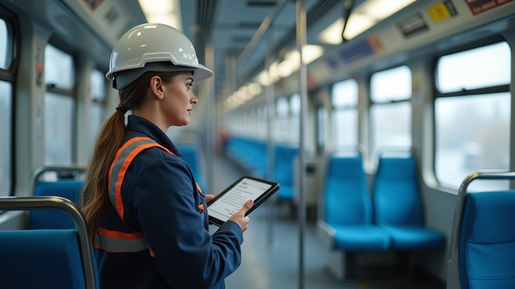 Technicien en train d