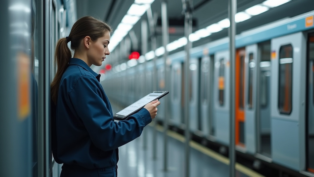 Technicien en train d