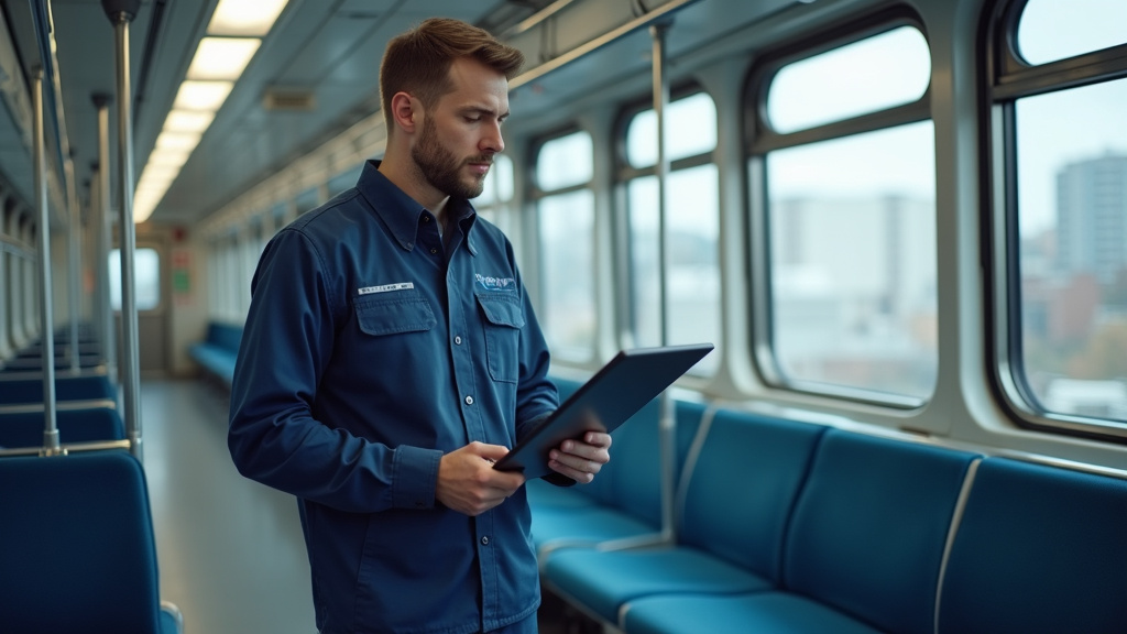 Technicien en train d