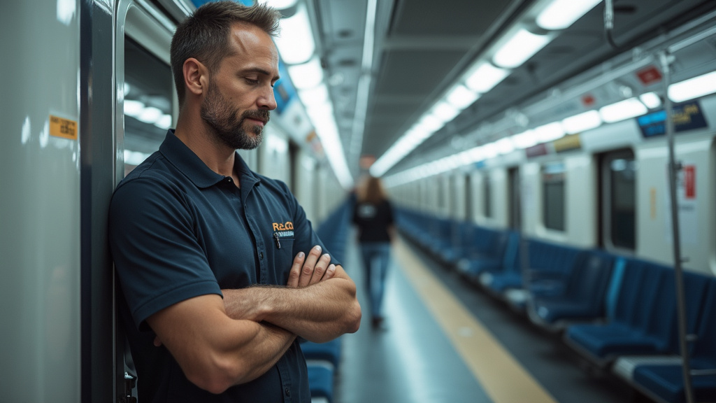 Technicien en train d