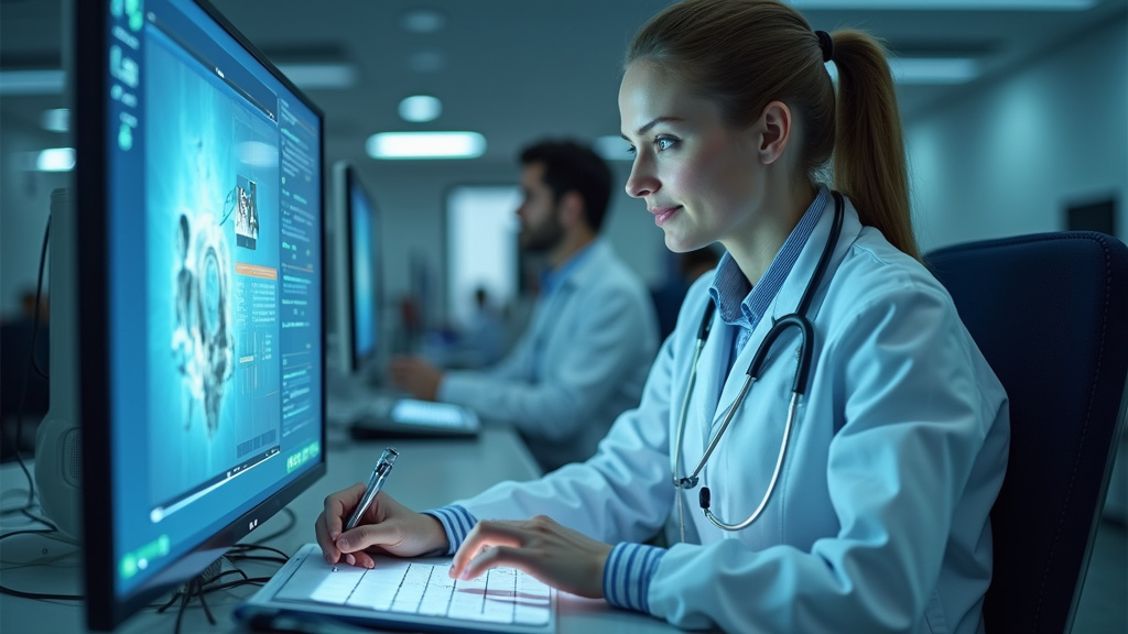 Technicien en train de diagnostiquer l