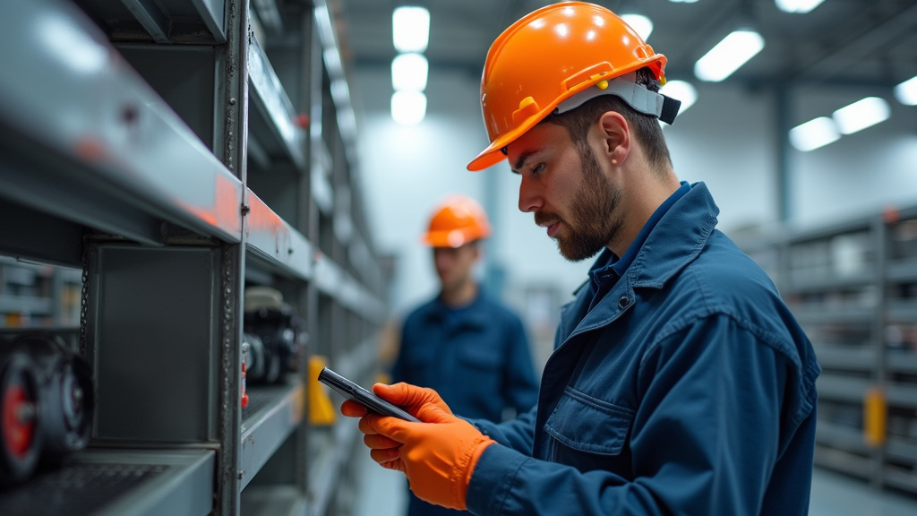 Technicien en train de faire la maintenance d