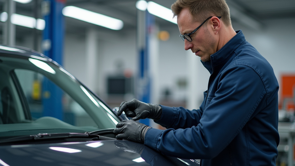 Technicien en train de faire la maintenance d