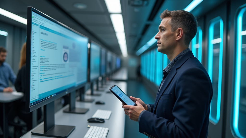 Technicien en train de montrer un devis d