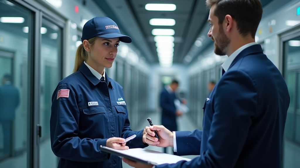 Technicien en train de vérifier l