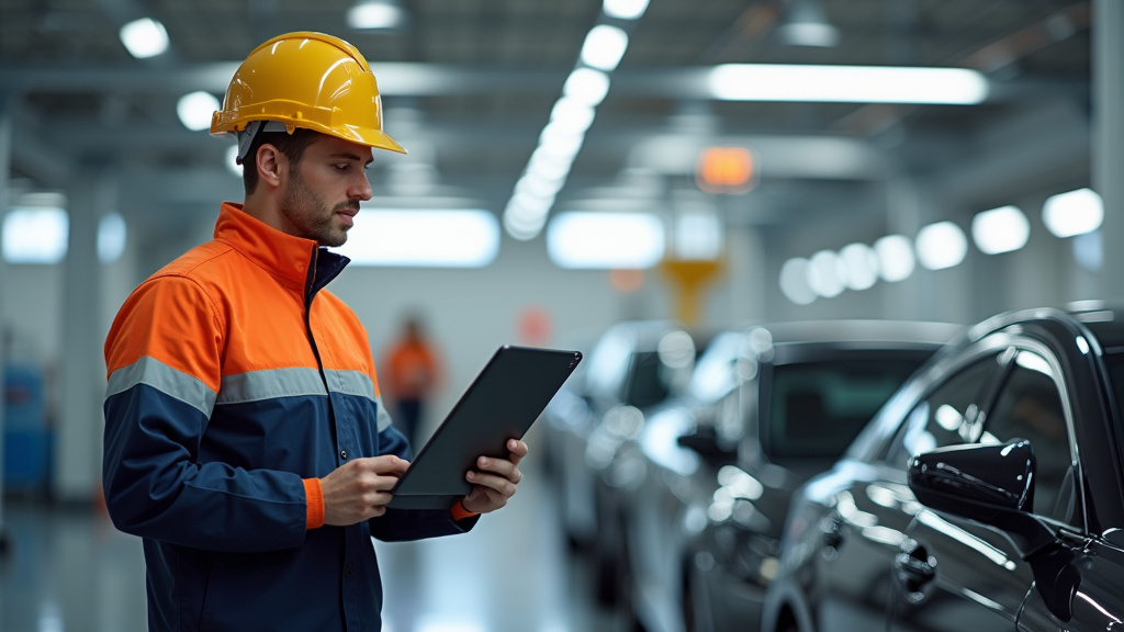 Technicien en train de vérifier le fonctionnement d