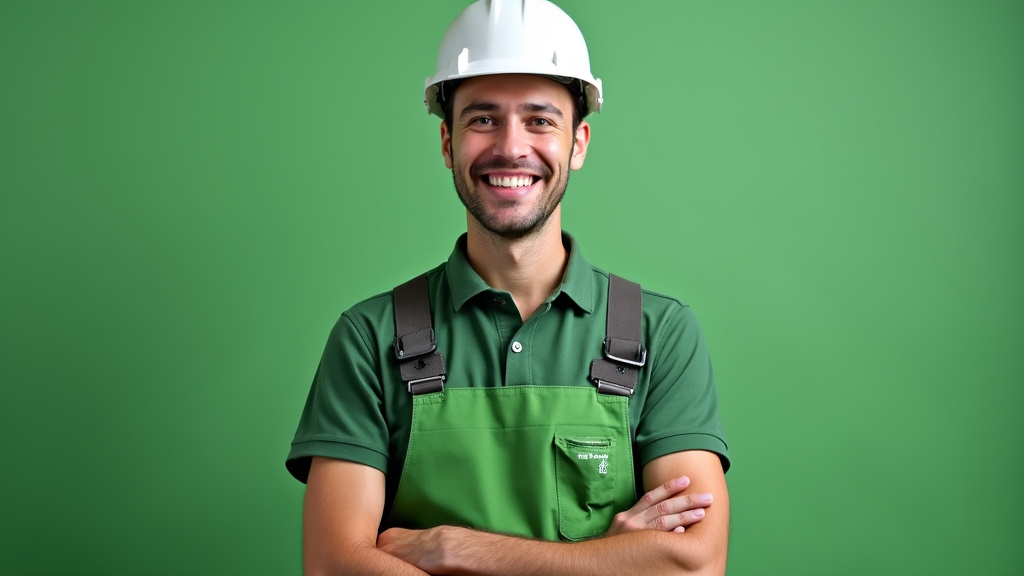 Technicien Green Team Énergie en intervention pour l