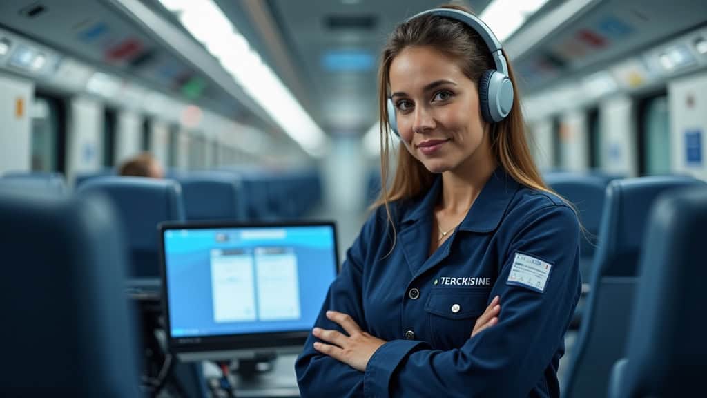 Technicien IRVE en train d