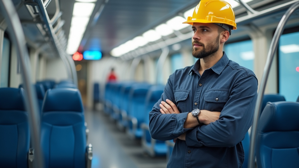 Technicien IRVE en train d