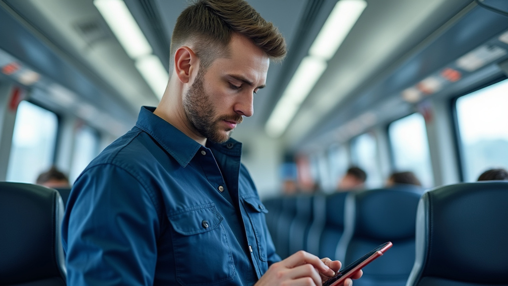 Technicien IRVE en train d