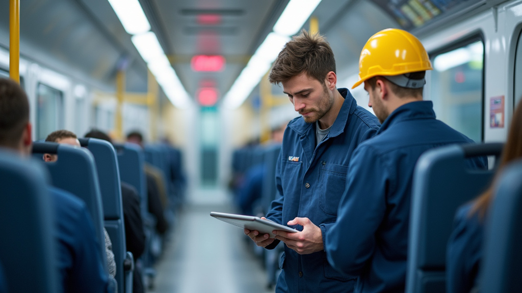 Technicien IRVE en train d