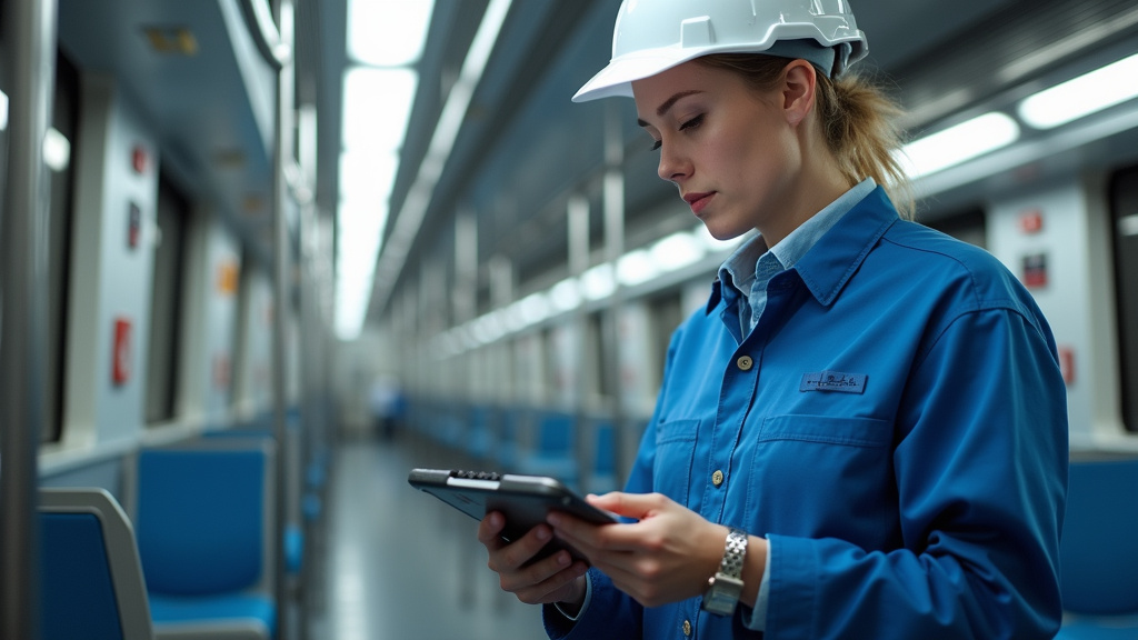 Technicien IRVE en train d