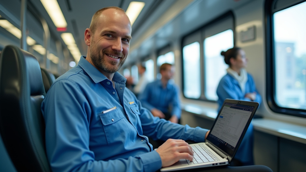 Technicien IRVE en train d