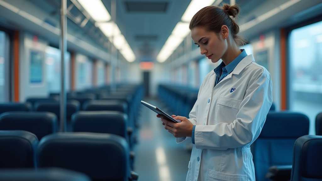 Technicien IRVE en train d