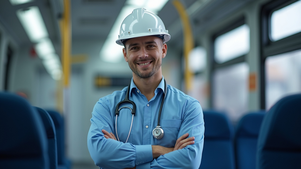 Technicien IRVE en train d