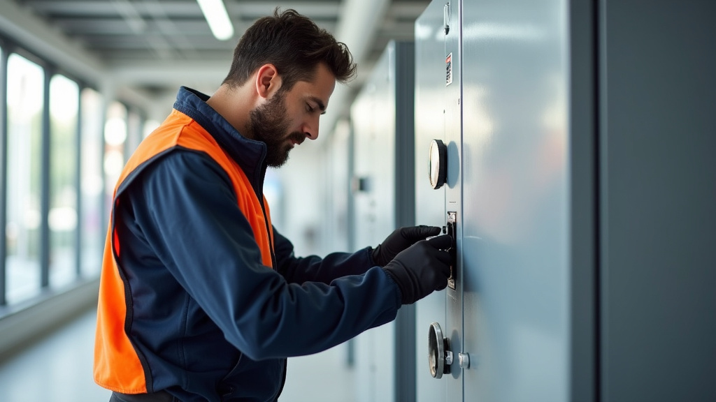 Technicien IRVE installant une borne électrique à Colombiers