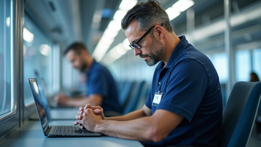 Technicien qualifié IRVE en train d