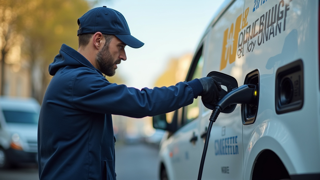 Technicien vérifiant une borne de recharge électrique à Artres