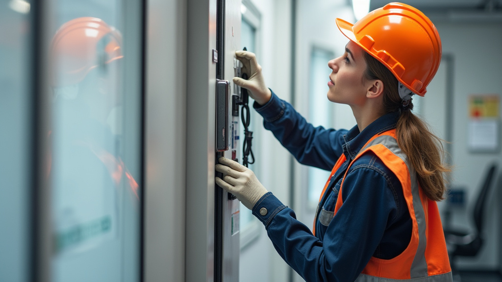 Un installateur certifié IRVE en train d