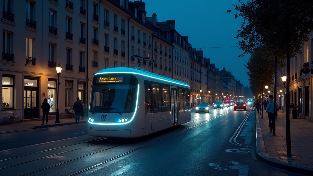 Voiture électrique en charge pendant la nuit dans une rue de La Garnache